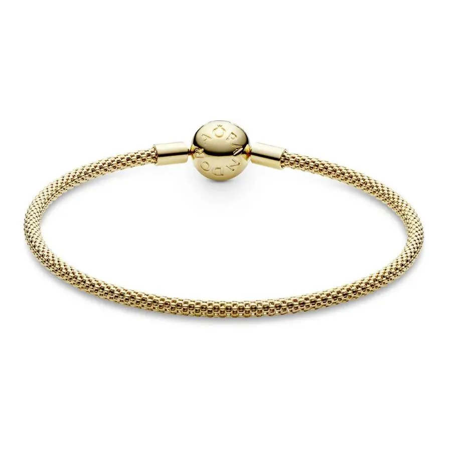 Pandora 14k Gold Plated Mesh Bracelet 568754C00-17