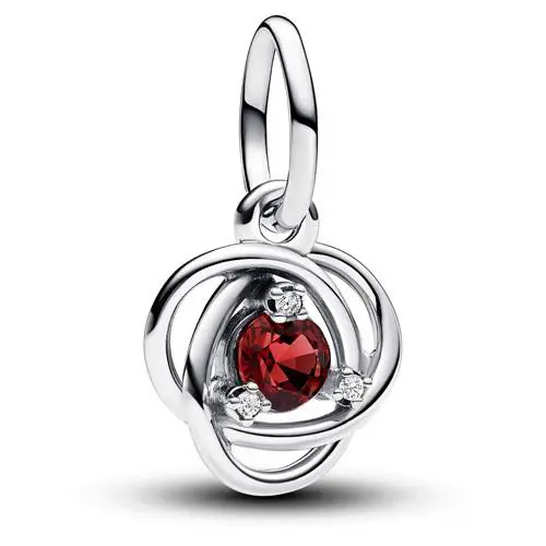 Pandora July True Red Eternity Circle Dangle Charm 793125C07