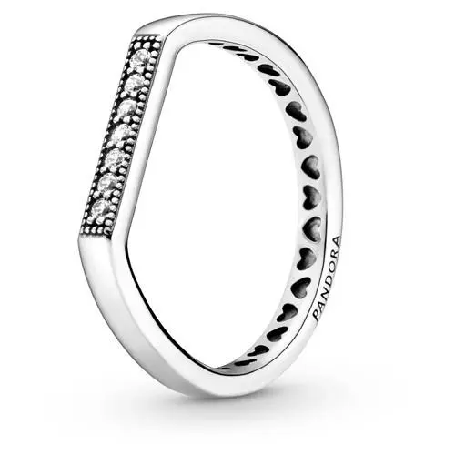 Pandora Bar Ring with Clear Zirconia 199041C01-50