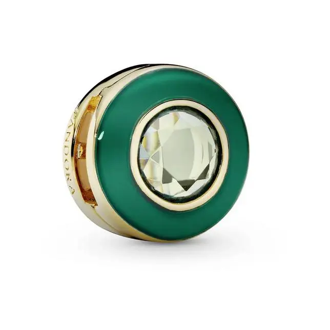 Pandora Green Circle Clip Charm