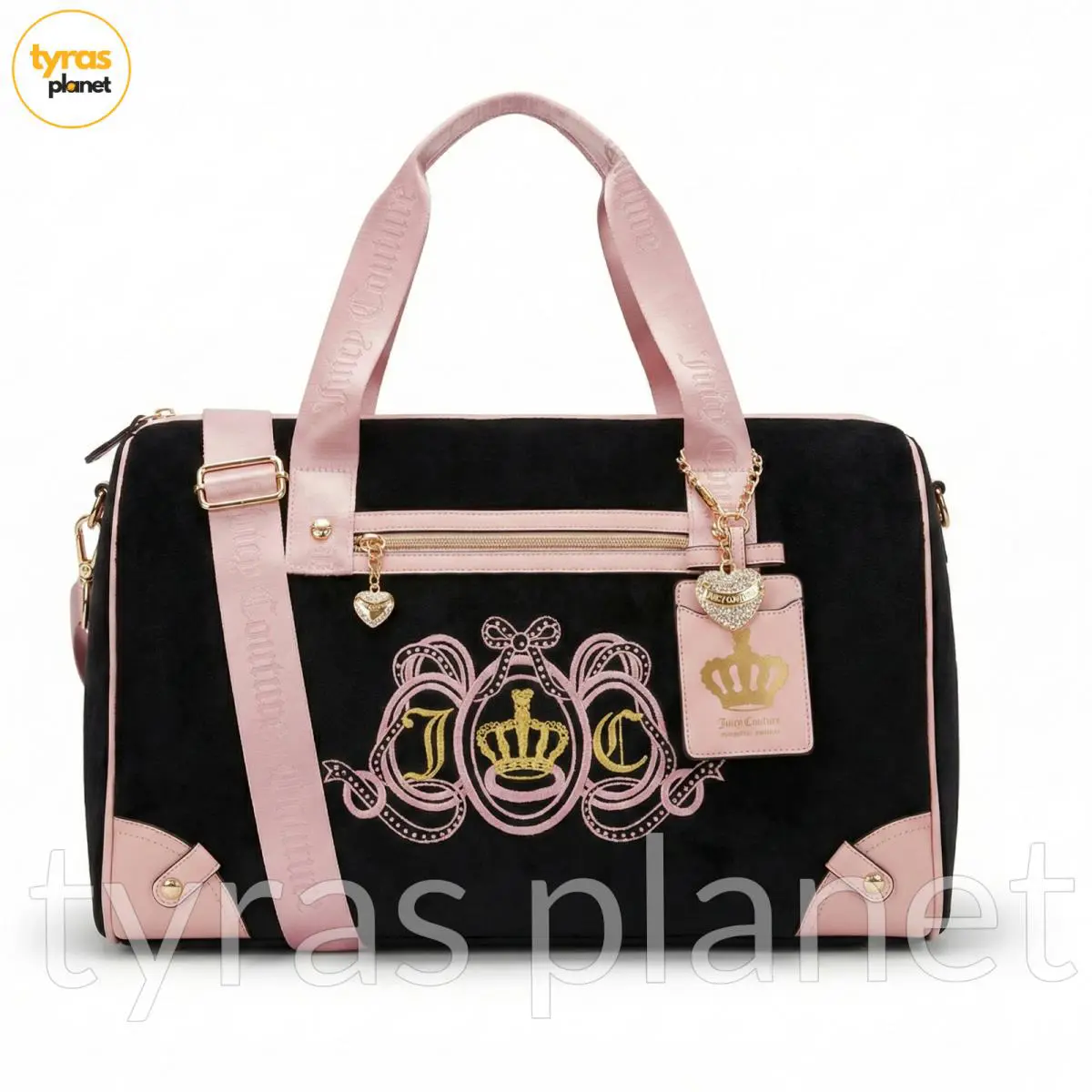 Juicy Couture Juicy Lovers Club Weekender Travel Bag Black/pink Diamond
