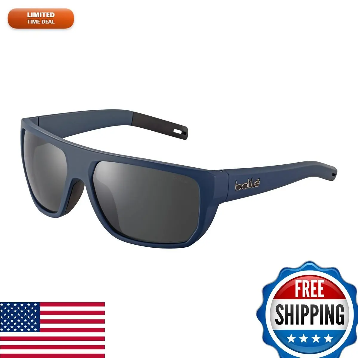 Bolle Vulture Sunglasses Matte Navy Medium Unisex Adult Multicolor