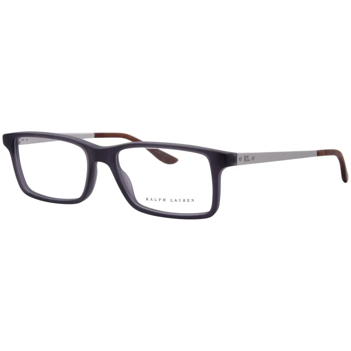 Ralph Lauren RL6128 5510 Eyeglasses Men`s Matte Grey Full Rim Rectangle 53mm