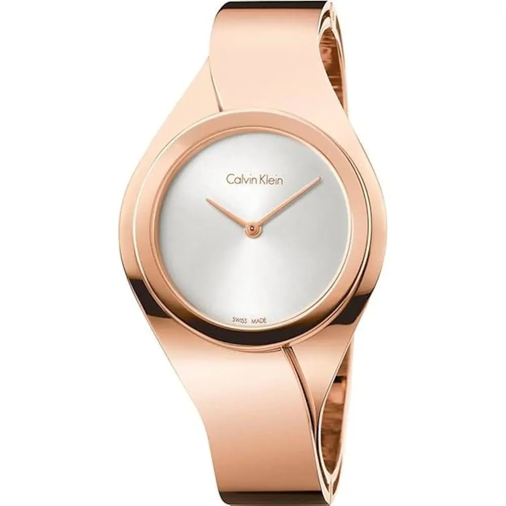 Calvin Klein Senses Swiss Made Rose Bangle Womens Watch K5N2M626