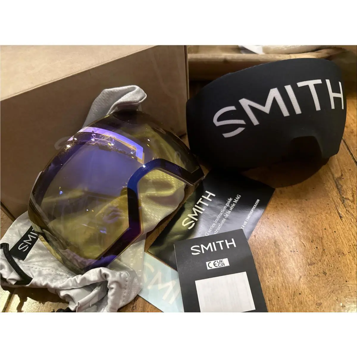 Smith Chromapop I/o Mag XL Gogglesoc Ski Snowboard Goggles Lilac