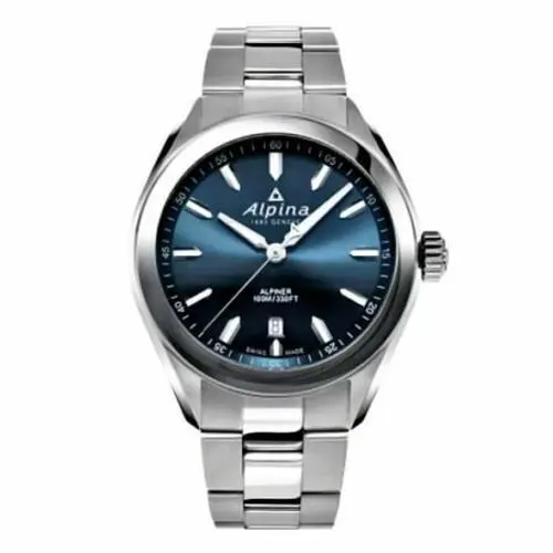Men`s Alpiner Swiss Quartz Sport Watch AL-240NS4E6B Blue Face by Alpina