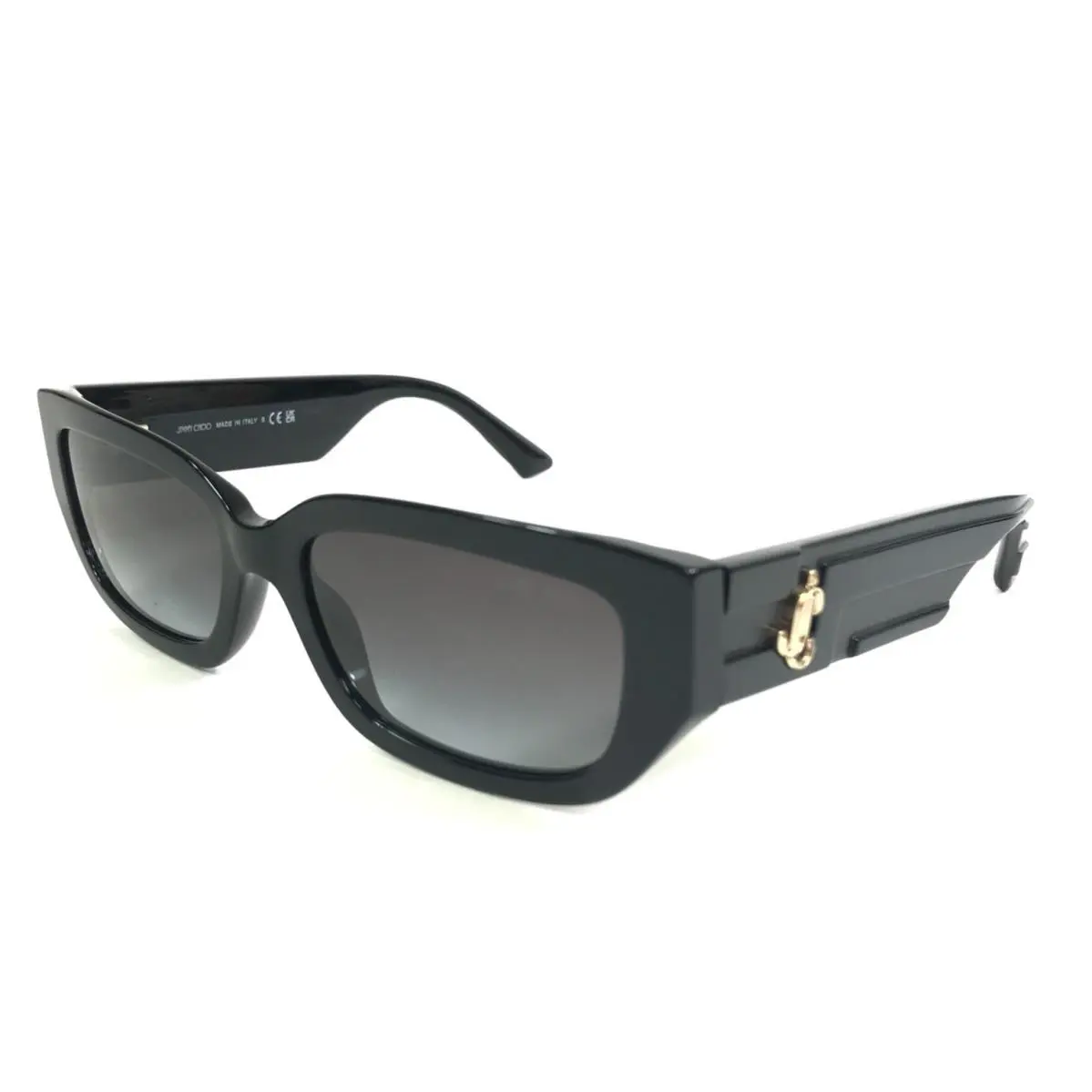 Jimmy Choo Sunglasses JC5017 5000/8G Shiny Black Frames w/ Gradient Gray Lenses
