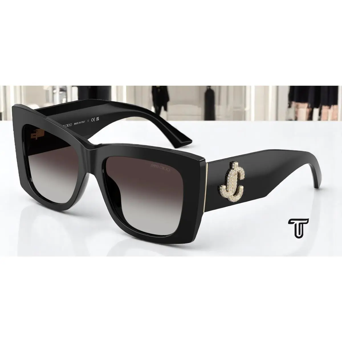 Jimmy Choo JC5036B 50008G Black Grey Gradient 54 mm Women`s Sunglasses