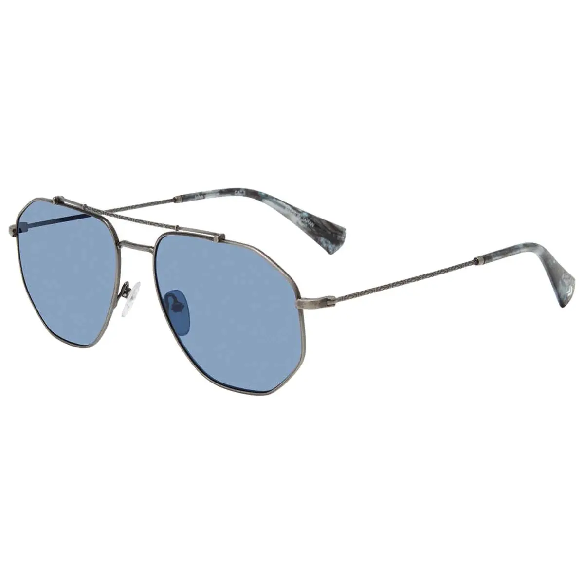 John Varvatos Bowery Men`s Titanium Geometric Aviator Sunglasses - JV570 - Japan