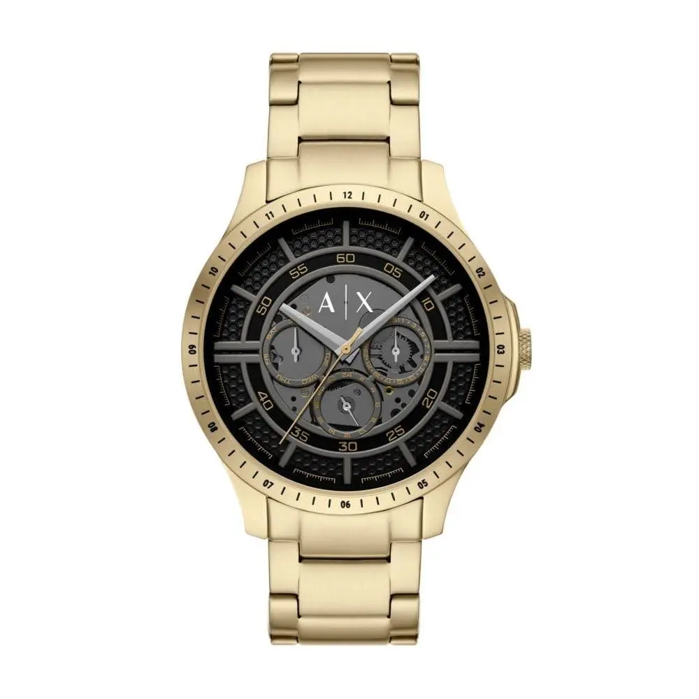 Men`s Multifunction Gold-tone Stainless Steel Gold/black by Armani Exchange