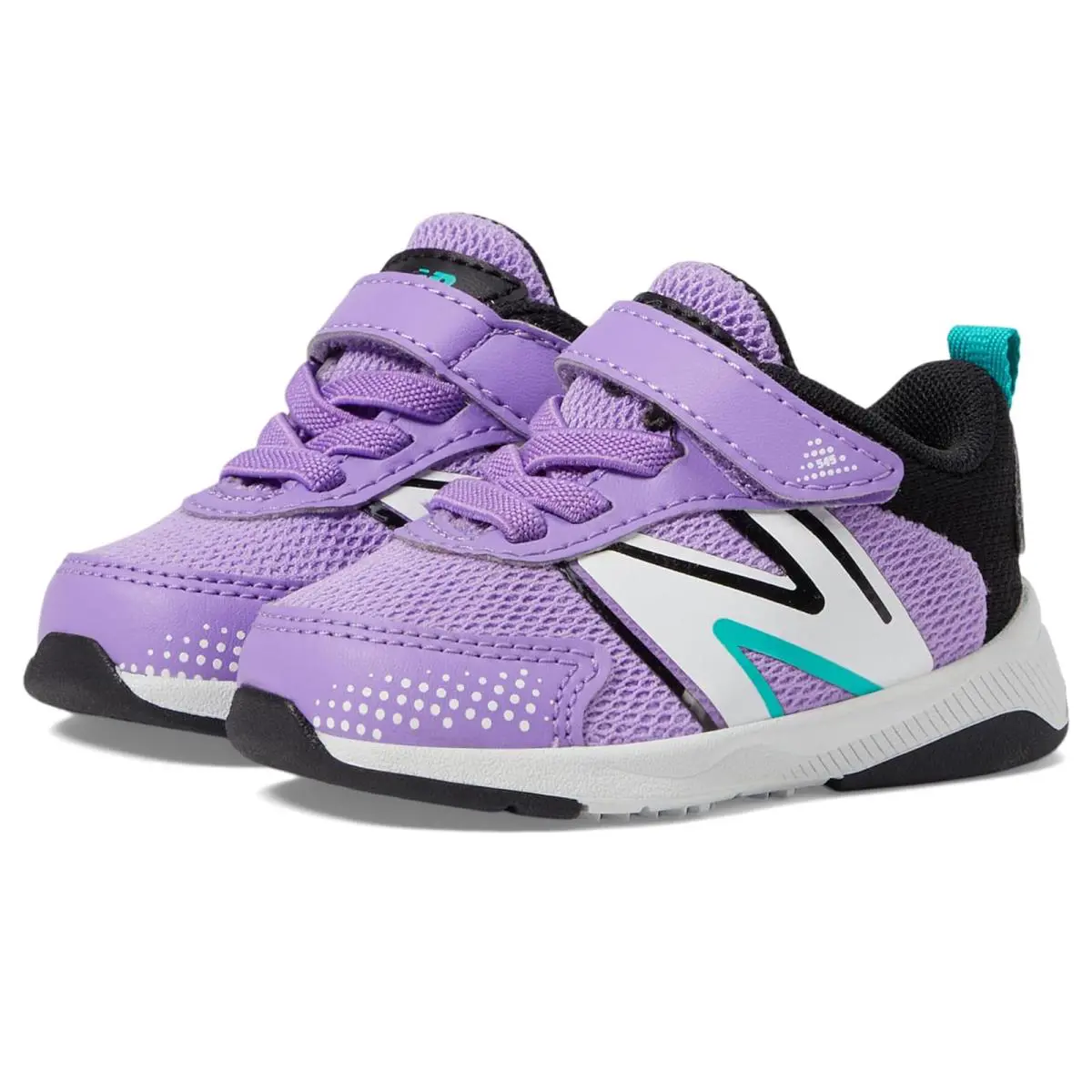 Girl`s New Balance Kids Dynasoft 545 Bungee Lace with Top Strap Infant/toddler - Purple Fade/Black