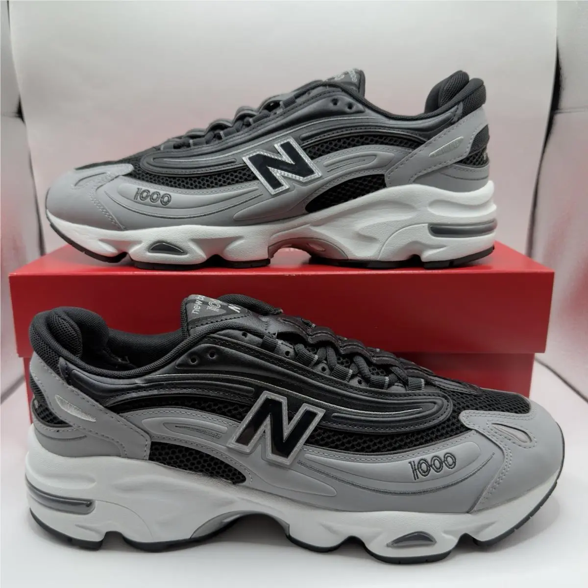 New Balance 1000 Mens Sneakers Grey Black White M1000A US Size 11.5