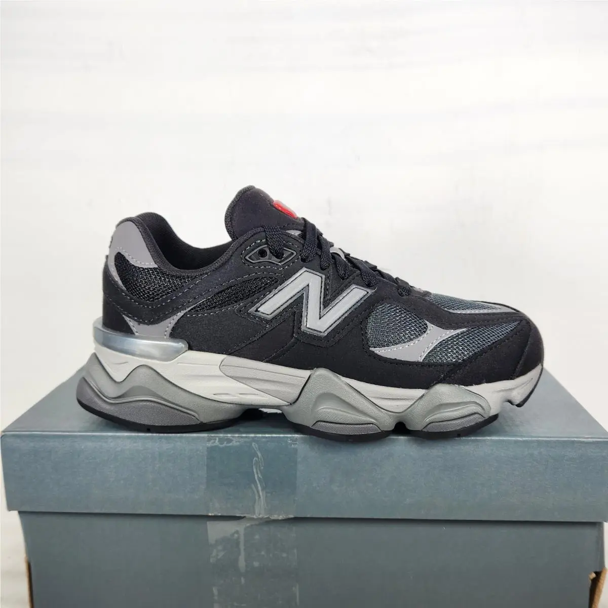 Size 13.5 Little Kids - New Balance 9060 - Black / Castlerock - PC9060BK