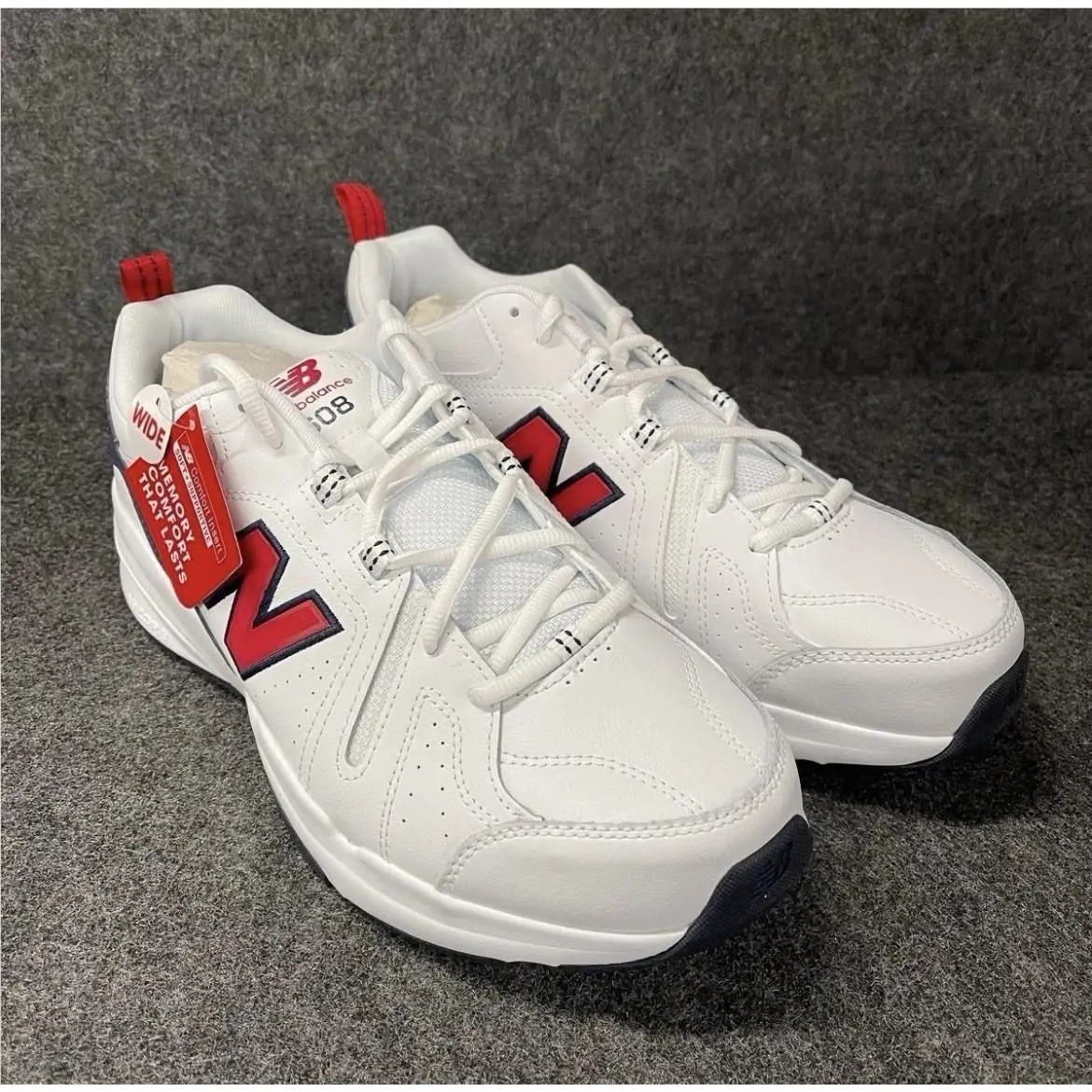 New Balance MX608v5 Training Shoe Men`s Size US 15D White/red