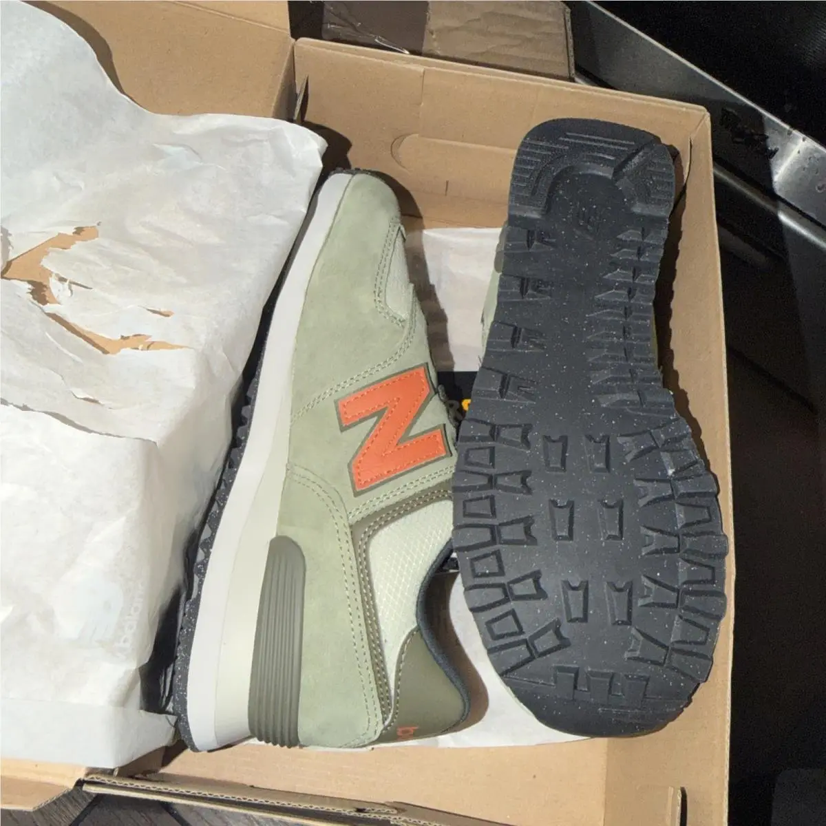 New Balance shoes - New Balance 574 - U574SOC - Dark Olivine/Orange, Manufacturer: Dark Olivine (UPC: 197376889893) 1