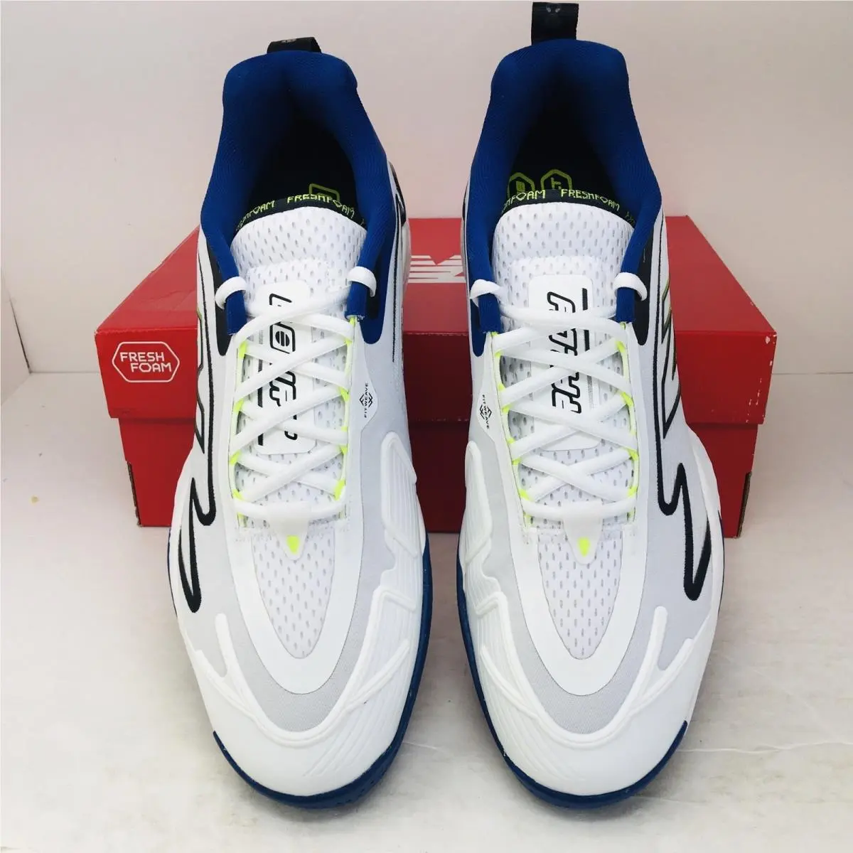 New Balance shoes - New Balance Fresh Foam - Fresh Foam - MCHRALW1 - White / Royal Blue / Black / Neon Green Accents 12