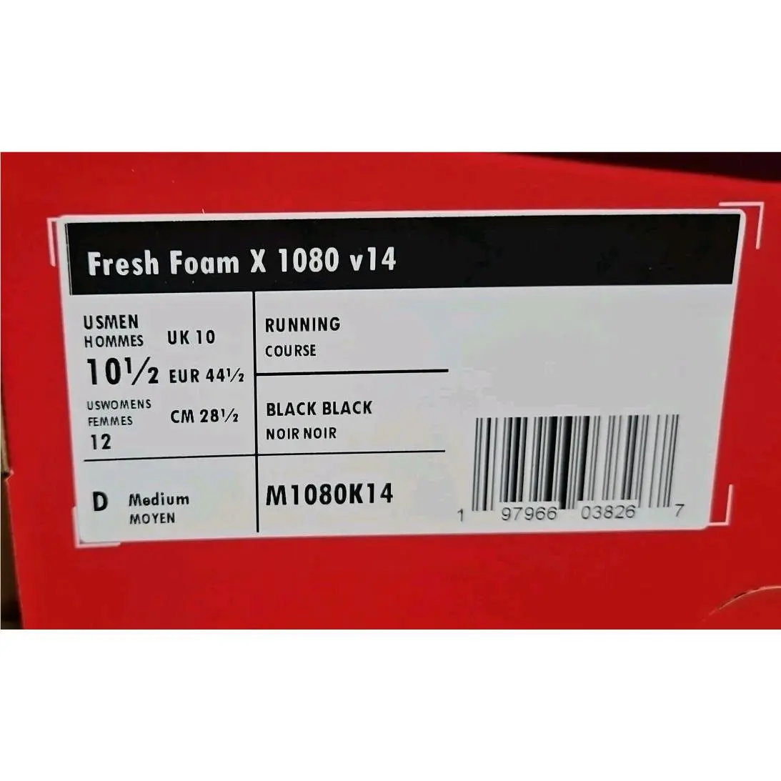 New Balance shoes - Fresh Foam X 1080v14 - Fresh Foam - Black (UPC: 197966038267) 9