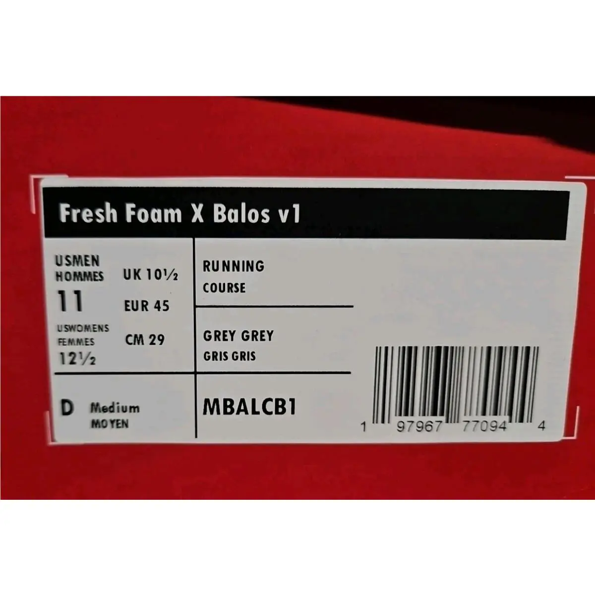 New Balance shoes - New Balance Fresh Foam X Balos - MBALCB1 - Gray, Manufacturer: Grey Matter/Mineral/White 8