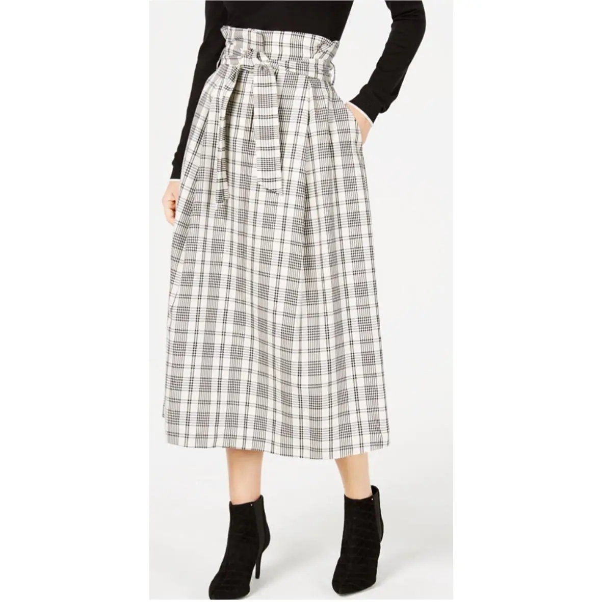 Weekend Maxmara 10-12US/Waist 33in Paper-bag/sash 53%Wool Blend Skirt