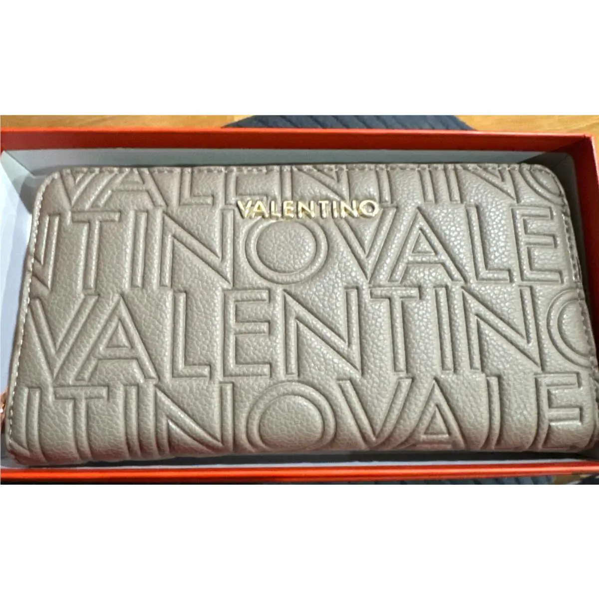 Mario Valentino Portafogl Zo Pansy Wrap Around Wallet Gold Zipper Tan/khaki