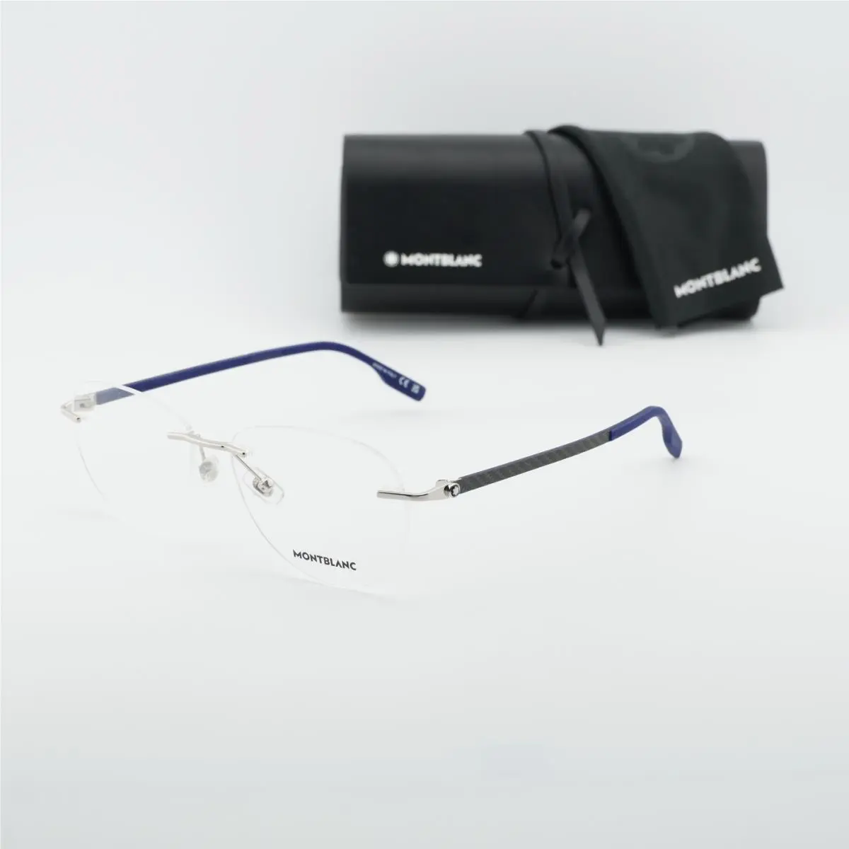 MB0186O 002 Silver 56mm Eyeglasses by Montblanc