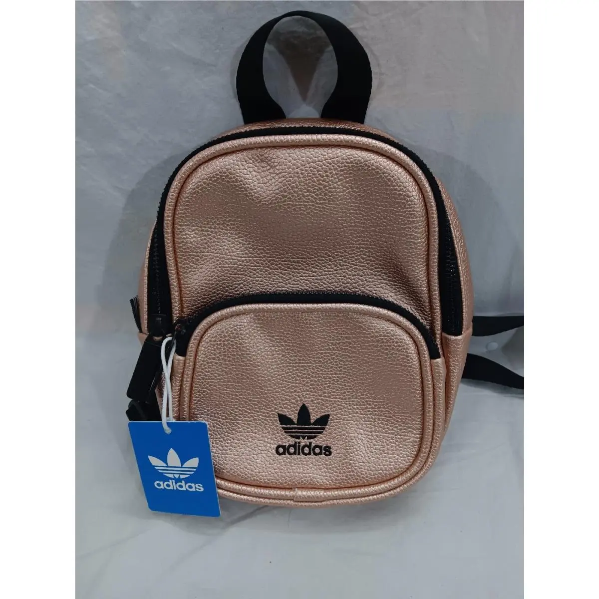 Adidas Originals Leather Mini Backpack Gold Women’s Girl’s Straps Small