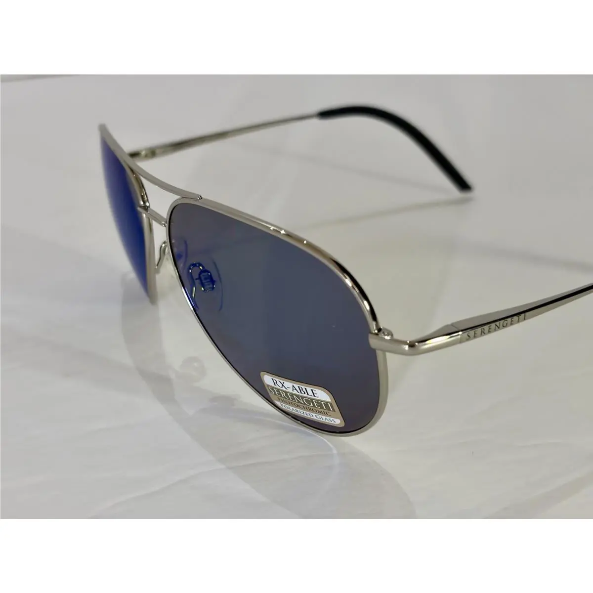 Carrara Shiny Silver Polar Photo 555NM Blue Mirror Sunglasses 8547 by Serengeti