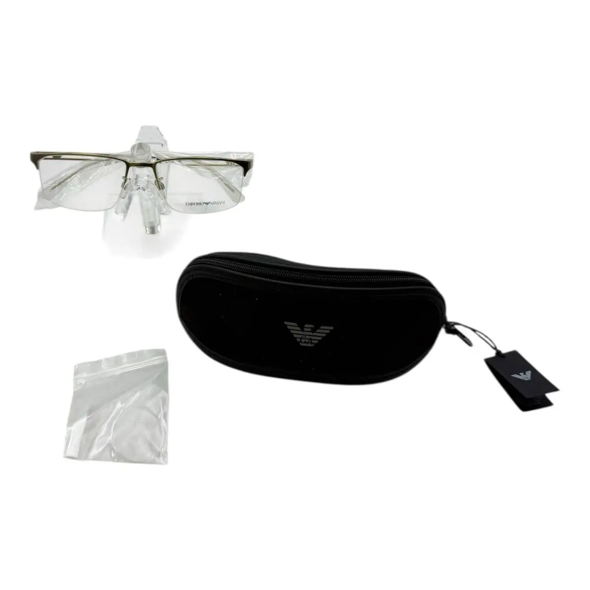 Emporio Armani EA 1143 3022 57-18-145 Silver Half Rim Eyeglasses