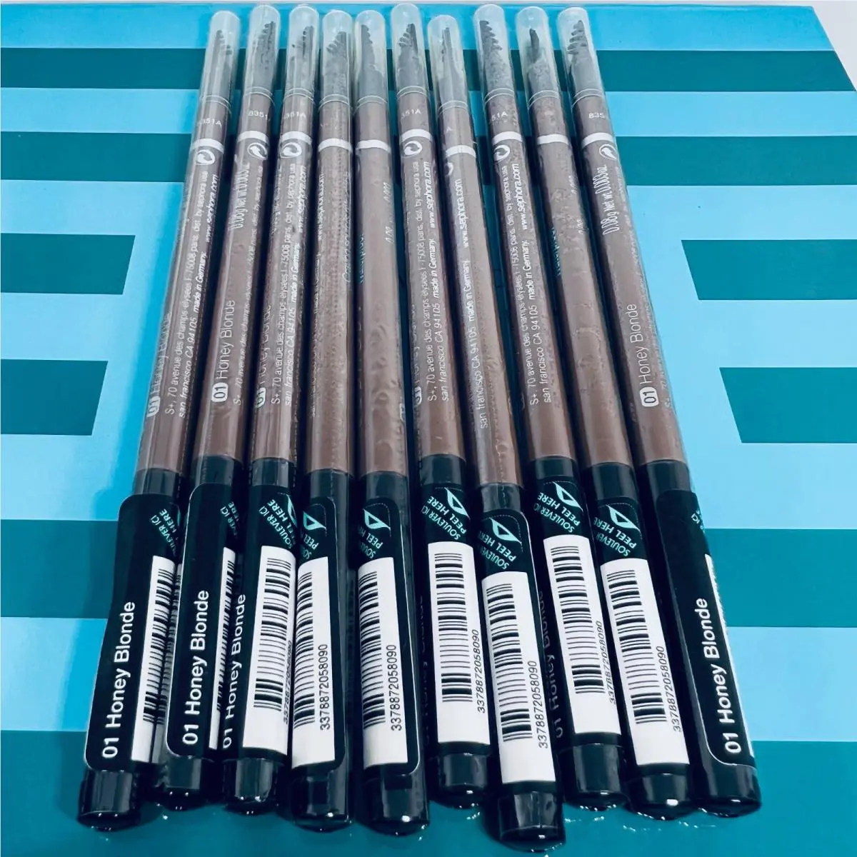 10x Sephora Collection Retractable Brow Pencil Waterproof 01 Honey Blonde - Seal