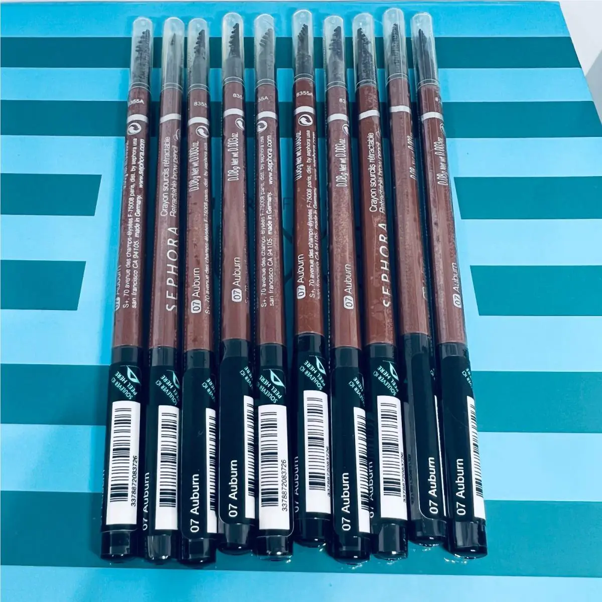 10x Sephora Collection Retractable Brow Pencil Waterproof 07 Auburn - Seal