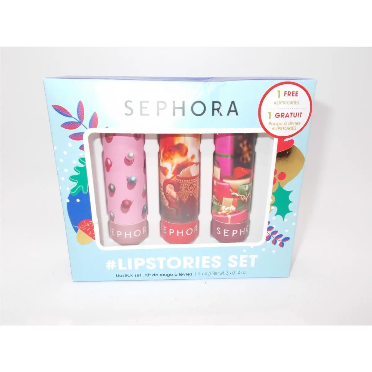 Sephora Lipstories Set Lipstick Gift Set Light my Fire Deck The Halls