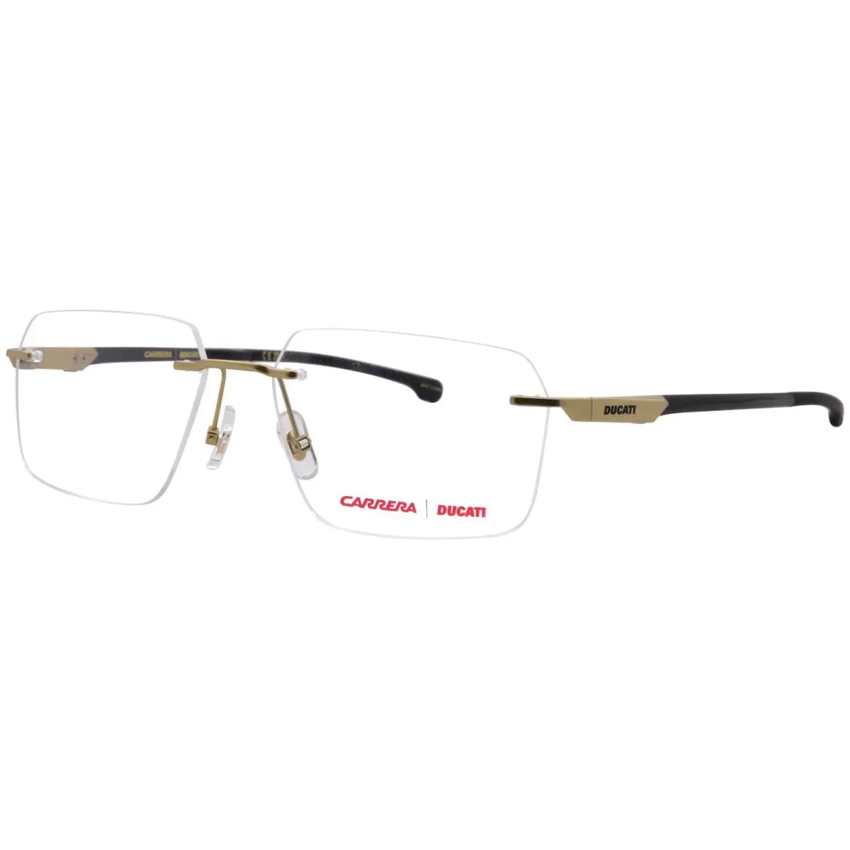 Carrera Ducati Carduc-039 Aoz Titanium Eyeglasses Men`s Matte Gold Rimless 56mm - Frame: Gold