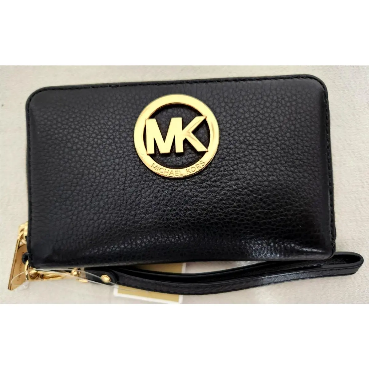 Kirby Black Leather Gold Med Satchel Bag /or Fulton Wallet Wallet by Michael Kors