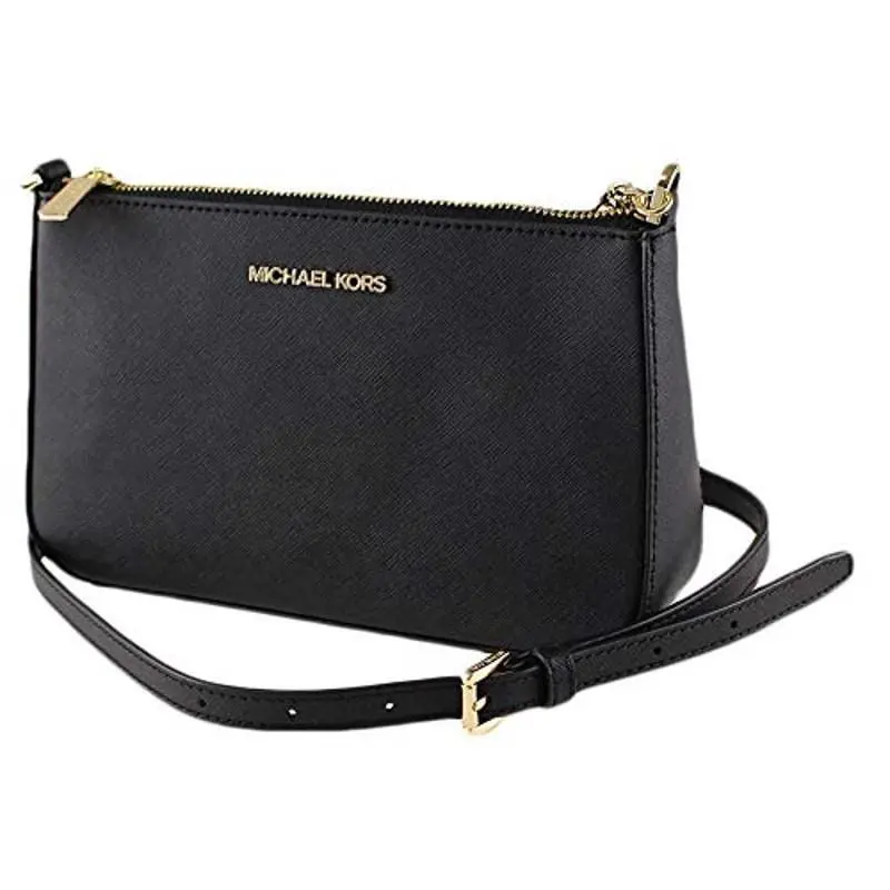 Michael Kors Jet Set Travel Medium Pouchette Crossbody Black