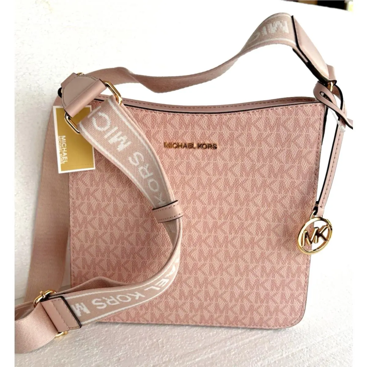 Michael Kors Jet Set Travel Small Shoulder Messenger Crossbody Bag Powder Blush