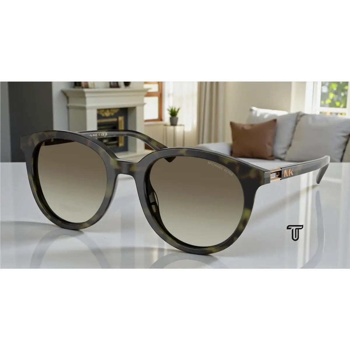 Michael Kors MK2227 39433M Big Bend Oliv Tortoise Olive Grad 53 Men`s Sunglasses