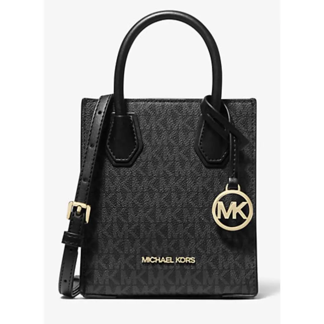 Michael Kors Mercer Extra-small Logo and Leather Crossbody Bag -black