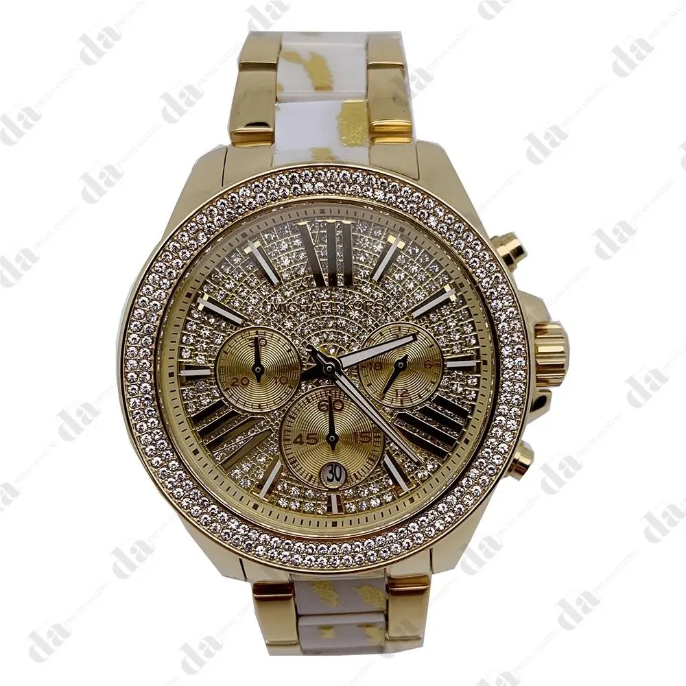 Michael Kors MK6157 Wren Gold Tone Crystal Chronograph Quartz Ladies Watch
