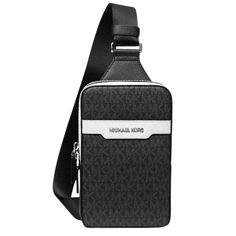 Michael Kors Cooper Men MK Logo Print Canvas Crossbody Sling Pack