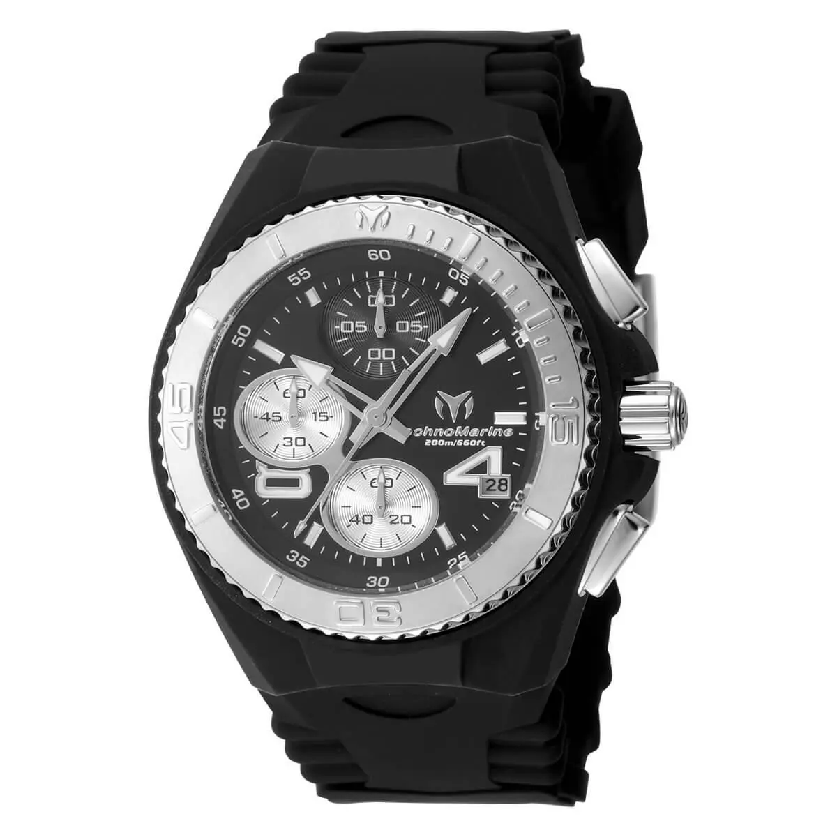 Technomarine Women`s Watch Chronograph Grey Dial Silicone Rubber Strap TM-115099