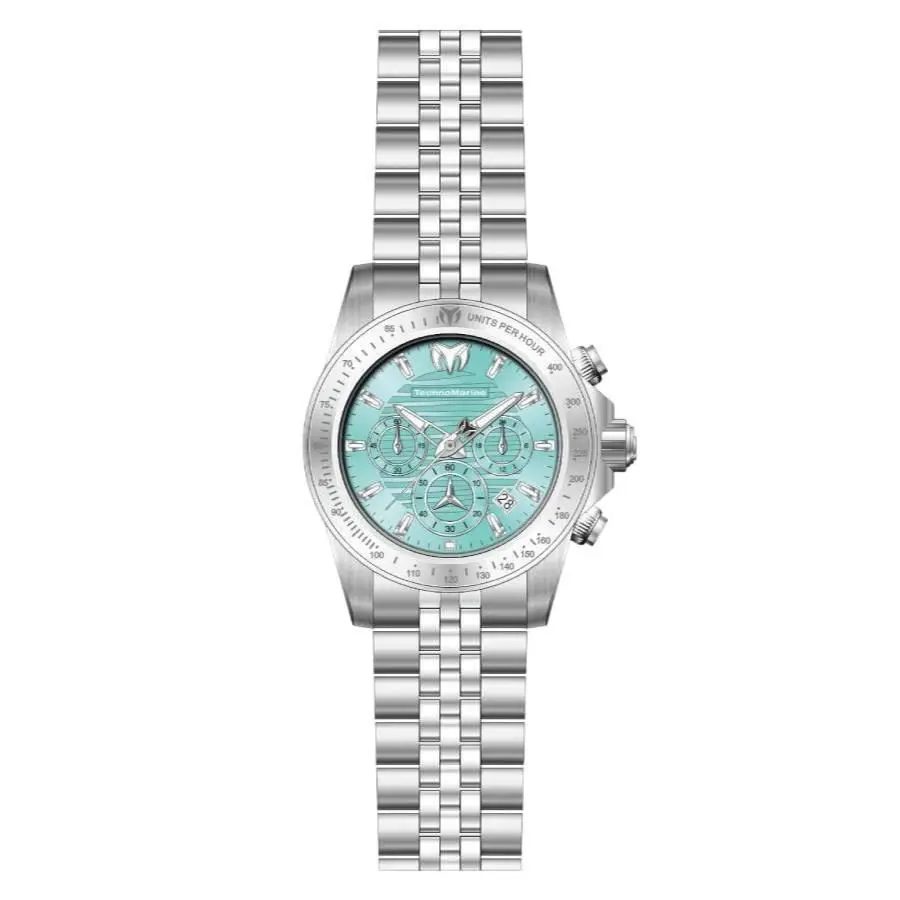 Technomarine Men`s Watch Manta Ray Light Blue Dial Silver Bracelet TM-225011