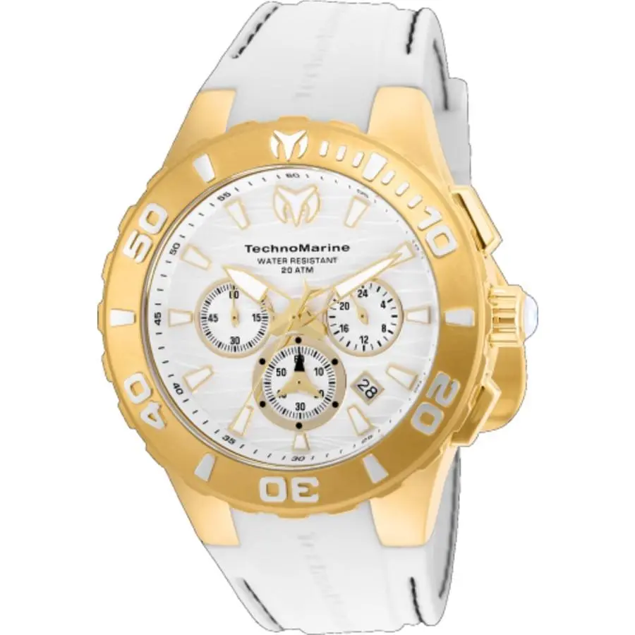 Technomarine Cruise Chronograph Quartz White Dial Men`s Watch TM-115077 by TechnoMarine