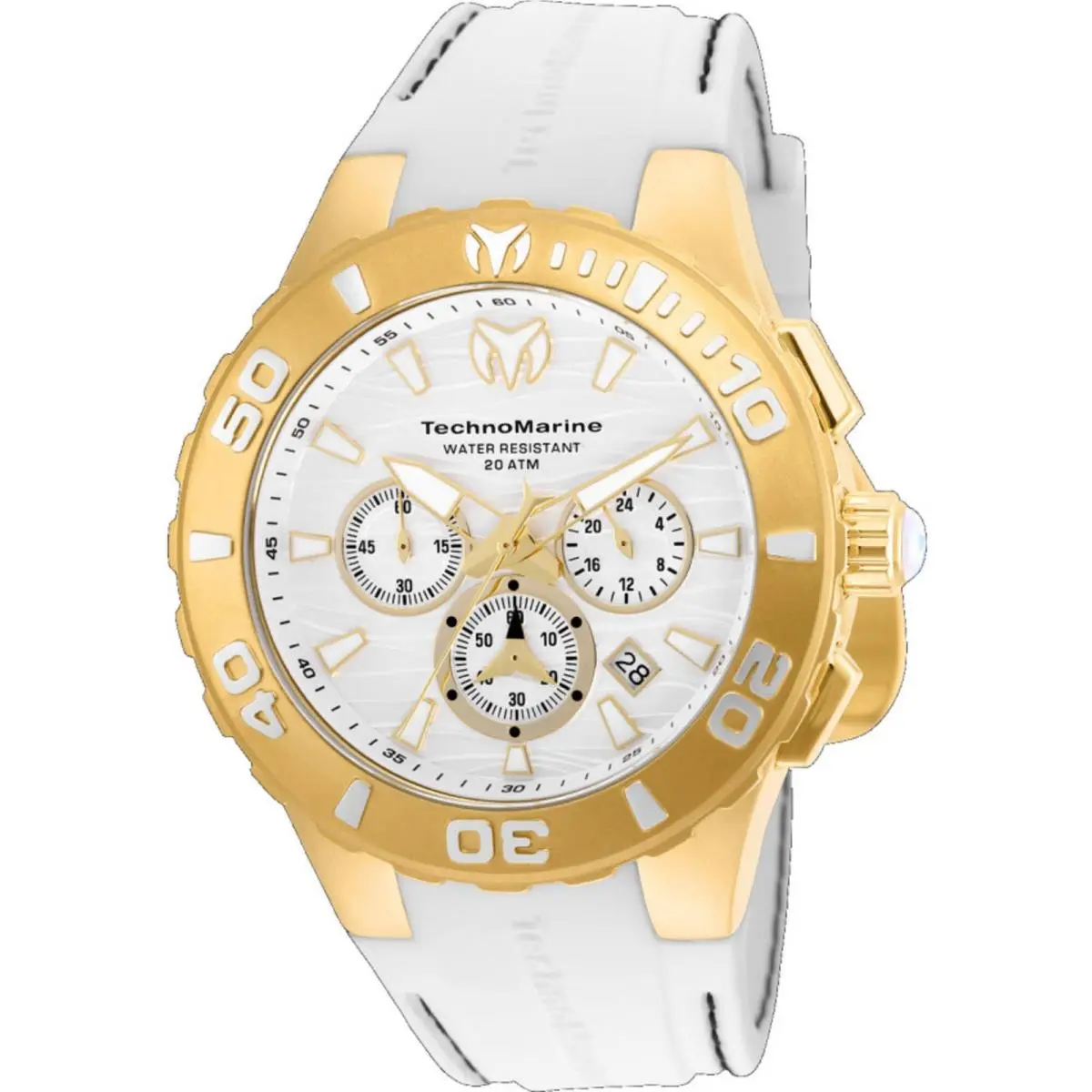 Technomarine Men`s Watch Cruise Medusa Quartz White Dial Strap TM-115077