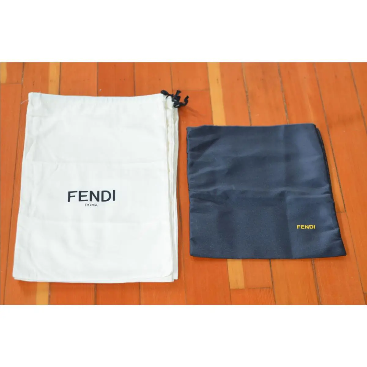 Fendi Roma Storage Drawstring Dust Bag Lot Ivory 11.5 x 18