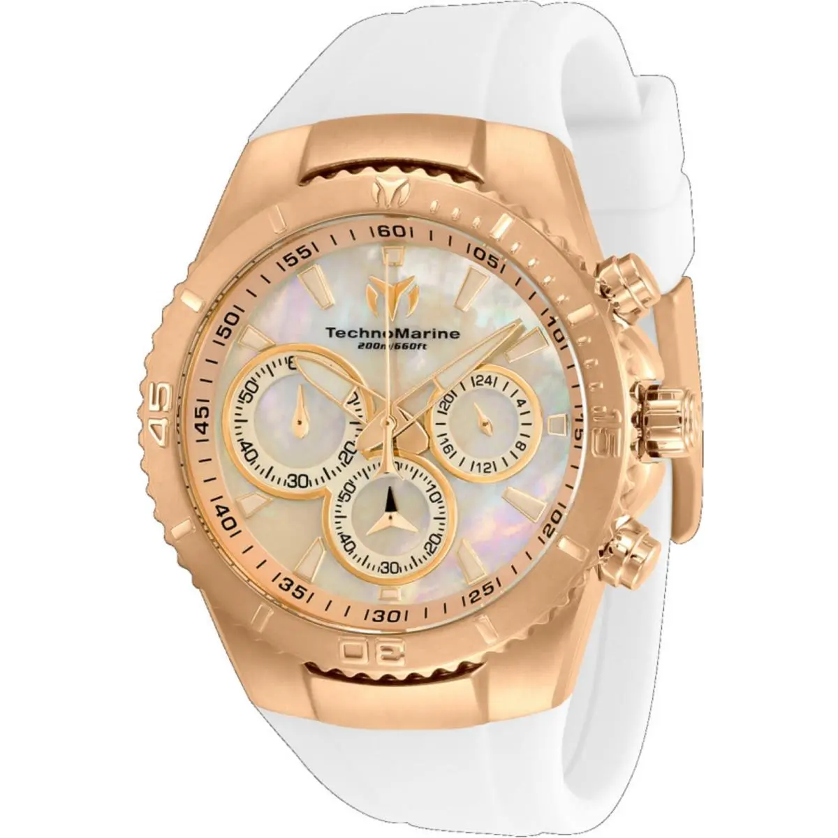 Technomarine Women`s Watch Manta Sea Chrono White Mother of Pearl Dial TM-220074
