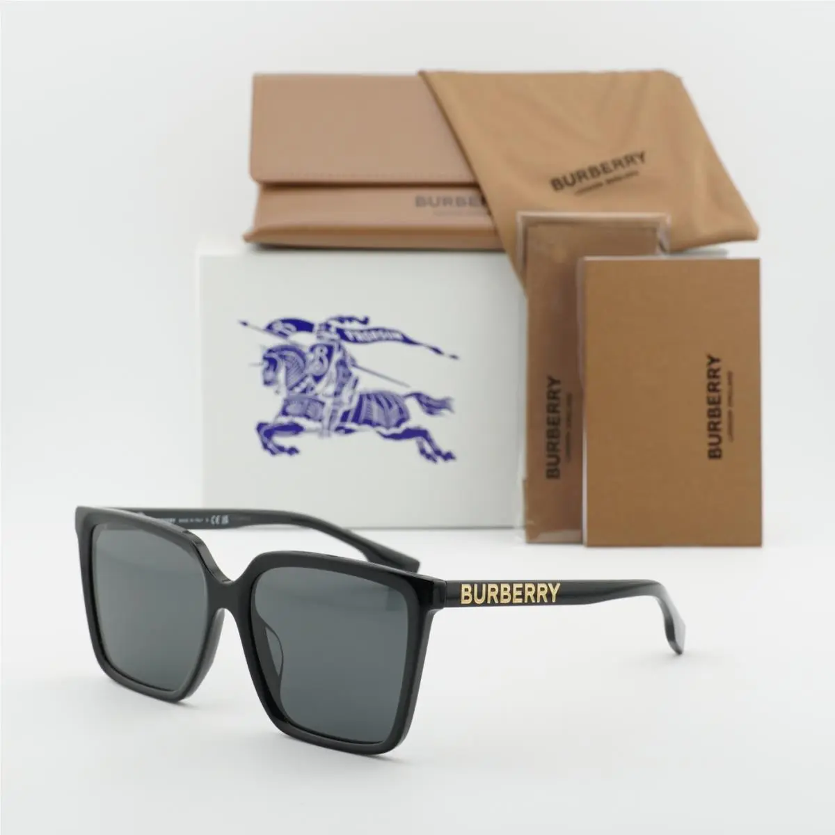 BE4411D 300187 Black/dark Grey 57-17-140 Sunglasses by Burberry