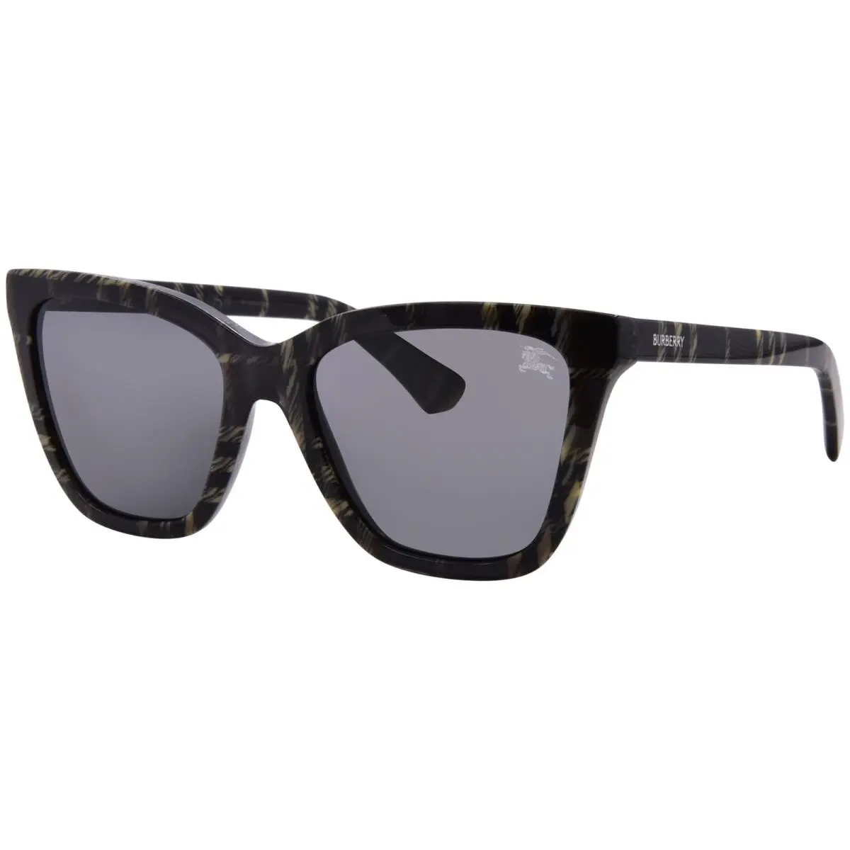 Burberry BE4470 419987 Sunglasses Women`s Grey Check/dark Grey Square Shape 54mm