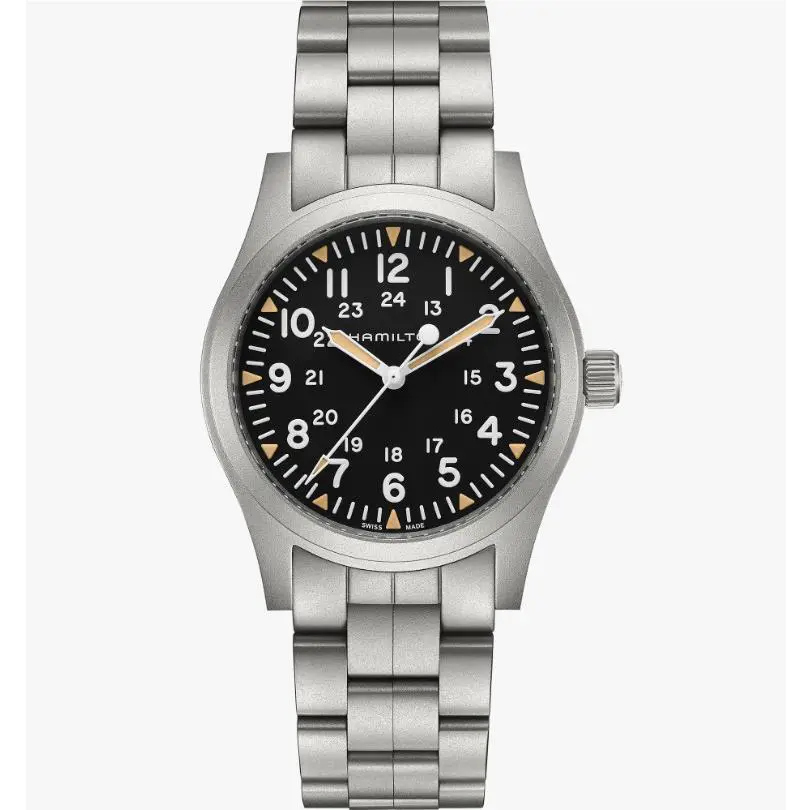 Hamilton Khaki Field Mechanical 42mm Black Dial Men`s Watch H69529133