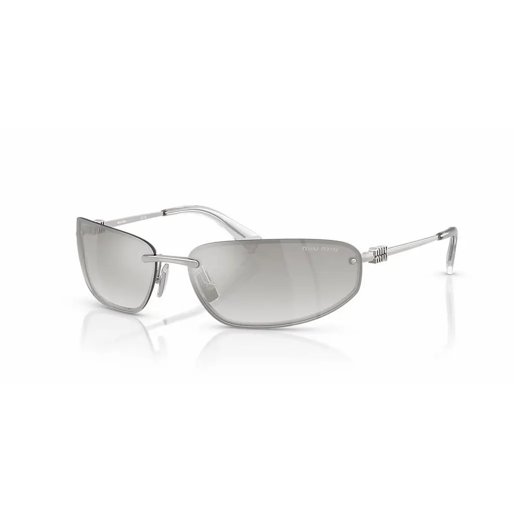 Miu Miu MU A50S 1BC8H1 Silver Grey Gradient Mirror Women Sunglasses