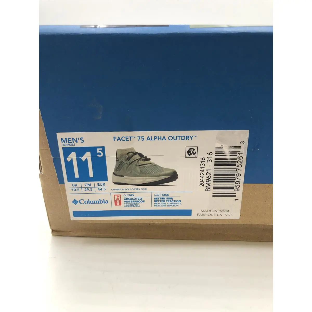 Columbia shoes - Facet 75 Alpha Outdry - Facet Alpha Outdry - Cypress, Black 3